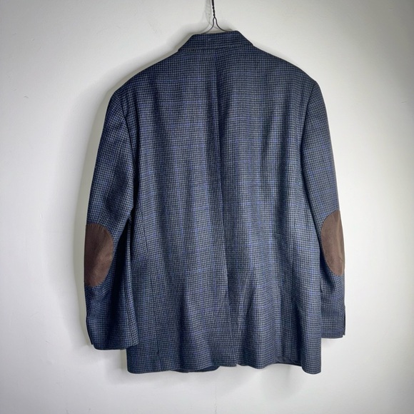 Lauren Ralph Lauren Men's 100% Wool Blazer with Elbow Patch Houndstooth Pattern - Picture 2 of 11
